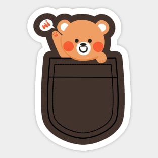 bear in my pocket Sticker